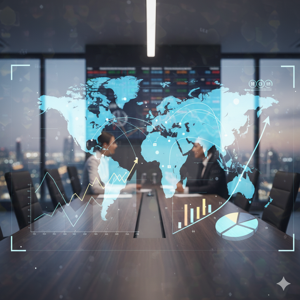 Global trading network map